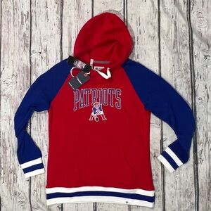 New England Patriots Women's Sporty NFL Football Hoodie Pullover Sweatshirt